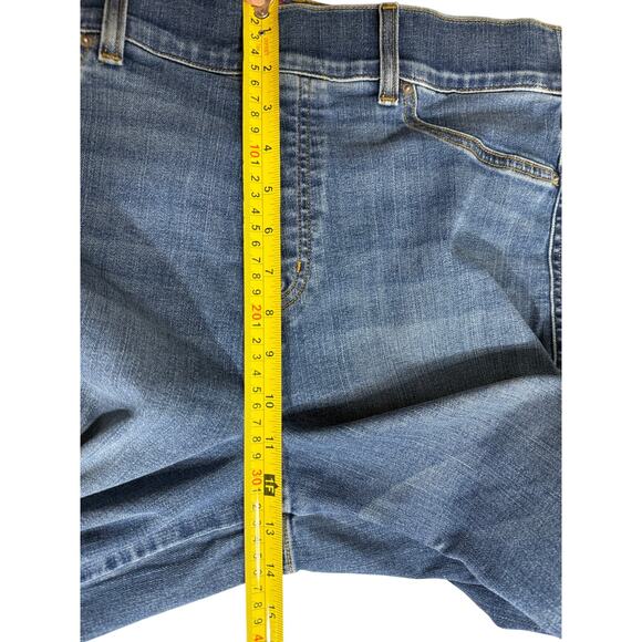 SPANX Seamed Front Wide Leg Jeans Vintage Indigo High Rise Stretch Denim Sz XL - Picture 11 of 12